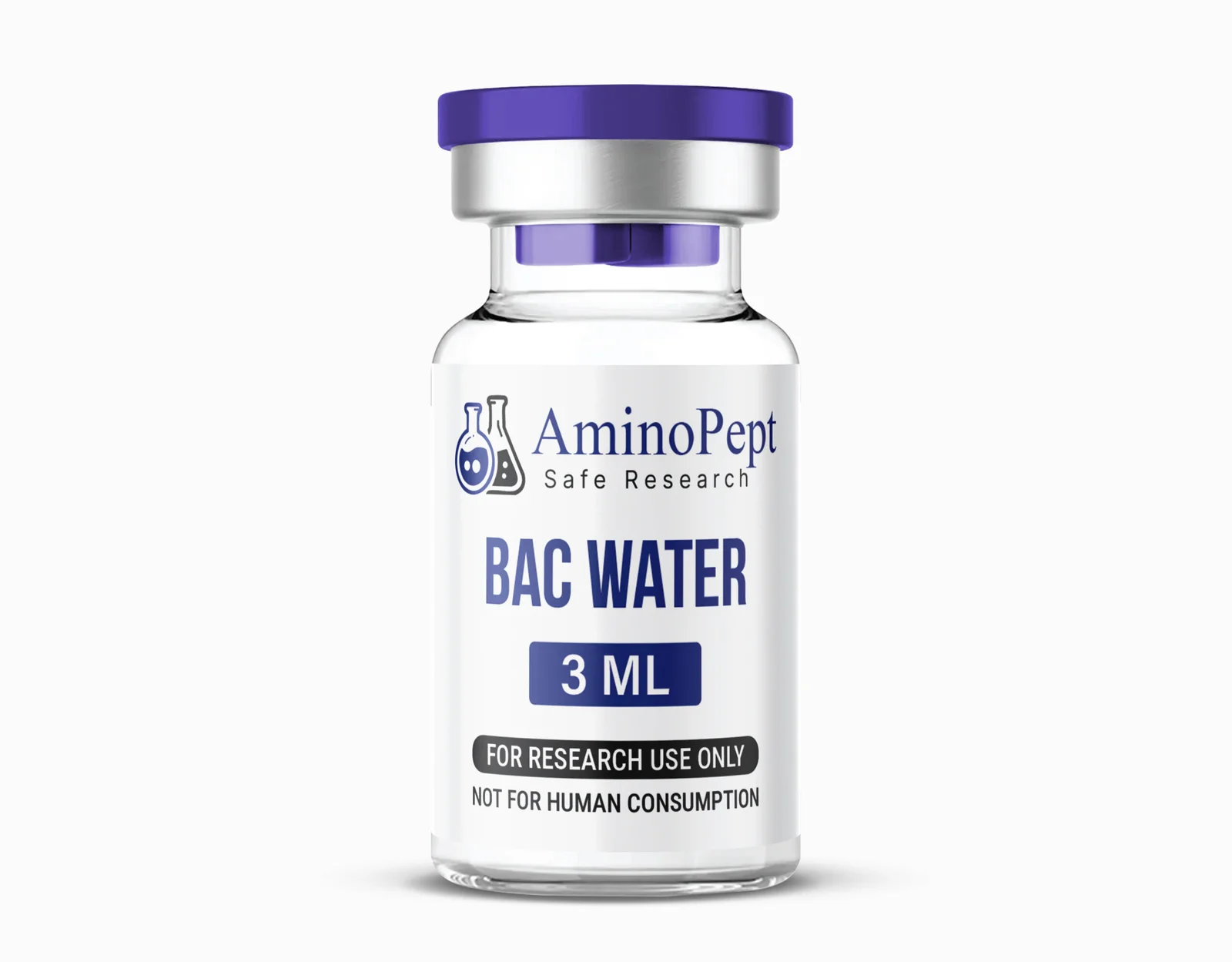 Bac Water peptide 3ml Product Features Product Name: Bacteriostatic Water Volume: 3 mL Product Type: Sterile Laboratory Diluent Contains: Sterile Water with 0.9% Benzyl Alcohol Packaging: Sterile, secure vial Shipping: Fast U.S. shipping Intended Use: Laboratory and scientific research